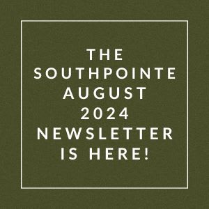 the front cover of a newspaper with the words the southpointe august 2024