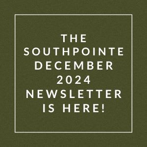 The image announces the availability of the Southpointe December 2024 newsletter.