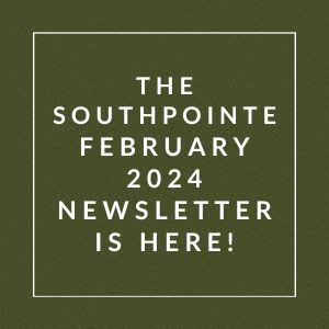 the front cover of a newspaper with the words the southpointe january 2022