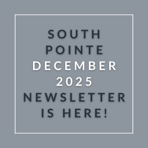 A newsletter cover for South Pointe in December 2025.