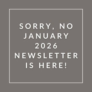 A message apologizing for the absence of a January 2026 newsletter.