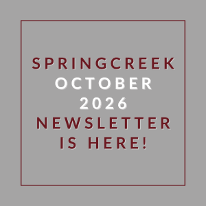 The image announces the availability of the Springcreek October 2026 newsletter.