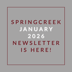 The image announces the availability of the Springcreek January 2026 newsletter.