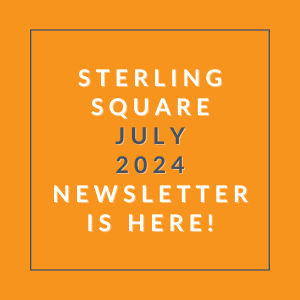 an orange background with the words streaming square july 2024 newsletter is here