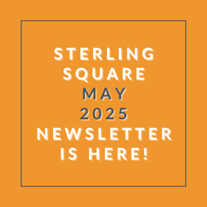 an orange background with the words streaming square april 2024 newsletter is here