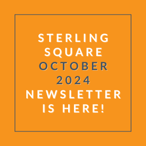 an orange background with the words streaming square october 2024 newsletter is here