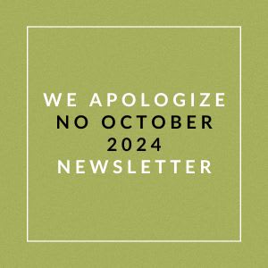 a green background with the words we apologize and no october newspaper