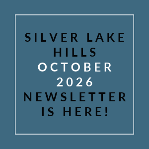 The image announces the release of the Silver Lake Hills October 2026 newsletter.