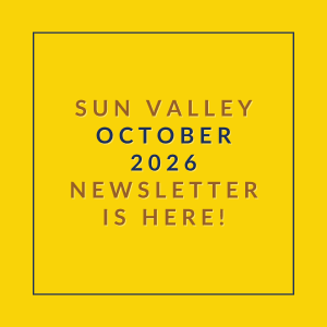 The image announces the availability of the Sun Valley October 2026 newsletter.