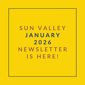 The image is a cover of the Sun Valley January 2026 newsletter.