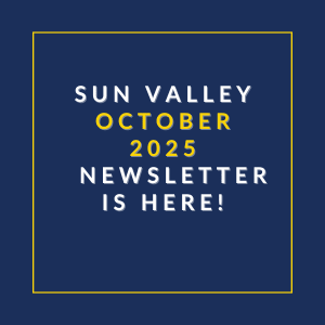 The image announces the availability of the Sun Valley October 2025 newsletter.