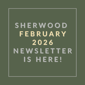 The image announces the availability of the Sherwood February 2026 newsletter.