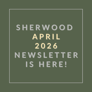 The image announces the availability of the Sherwood April 2026 newsletter.