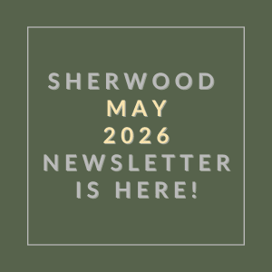 The image announces the Sherwood May 2026 newsletter.