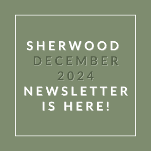 The image announces the Sherwood December 2024 newsletter.