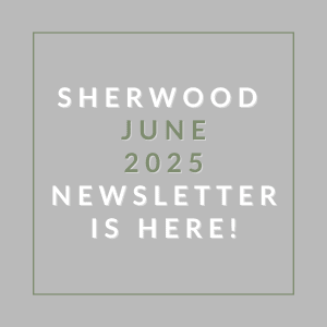 The image is a cover of the Sherwood June 2025 newsletter.