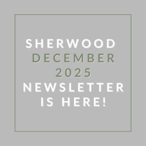 The image announces the Sherwood December 2025 newsletter.