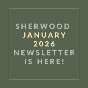 The image announces the Sherwood January 2026 newsletter.