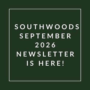 The image announces the availability of the Southwoods September 2026 newsletter.