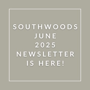 The image announces the availability of the Southwoods June 2025 newsletter.