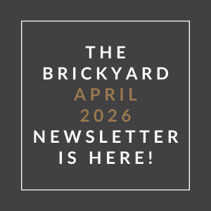 The image announces the availability of the Brickyard May 2025 newsletter.