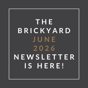 The image announces the availability of the Brickyard June 2026 newsletter.