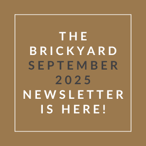 The image announces the availability of the Brickyard September 2025 newsletter.