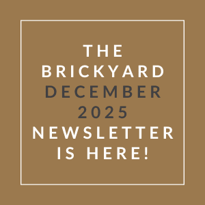 The image announces the availability of the Brickyard December 2025 newsletter.