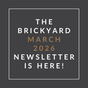 The image announces the availability of the Brickyard March 2026 newsletter.