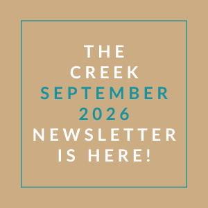 The image announces the availability of the Creek September 2026 newsletter.