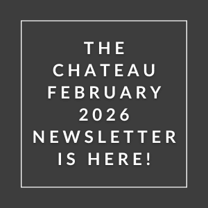 The image announces the availability of the Chateau February 2026 newsletter.