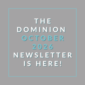 The image announces the release of the Dominion October 2026 newsletter.