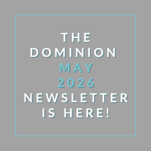 The image announces the release of the Dominion May 2026 newsletter.