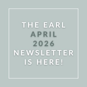 The image announces the availability of the Earl April 2026 newsletter.