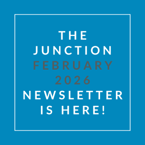 The image announces the availability of the Junction February 2026 newsletter.
