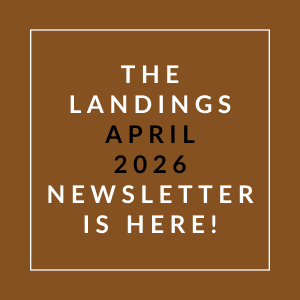 The image announces the availability of the Landings April 2026 newsletter.