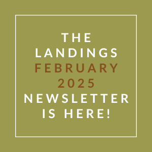 The image announces the availability of the Landings January 2025 newsletter.