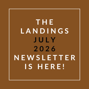The image announces the availability of the Landings July 2026 newsletter.