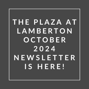 the logo for the plaza at lambretta october 2024 newsletter is here