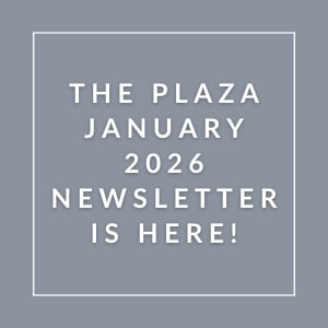 The image announces the availability of the Plaza January 2026 newsletter.