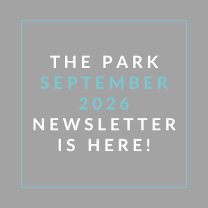 The image announces the availability of the park's September 2026 newsletter.