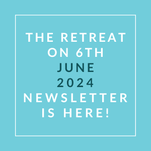 the retreat on 6th june 2020 newsletter is here white font on blue