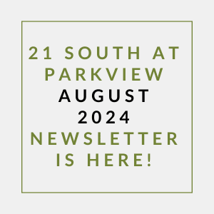 a sign with the words south at parkview august 2024 newspaper is here