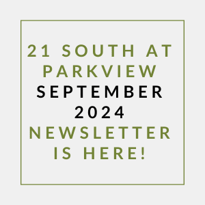 a sign with the words south at parkview september 2024 newspaper is here