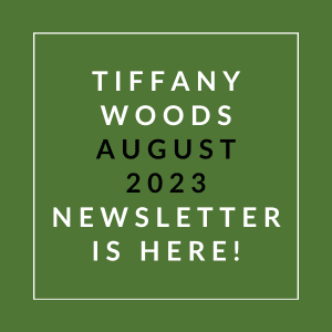 a green background with the words tiffin woods august 23 newsletter is here