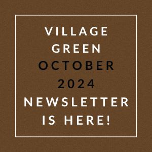 the logo for the village green october 2024 newsletter is here
