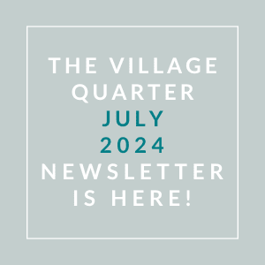 the village quarter 2020 newsletter is here text on blue background