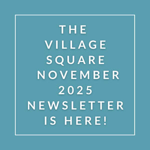 The image announces the availability of the Village Square November 2025 newsletter.