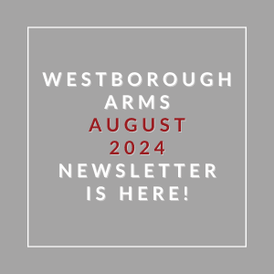 a sign that says westborough arms august 23 newspaper is here