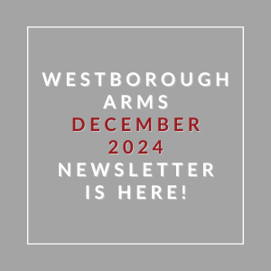 The image is a cover page of the Westborough Arms December 2024 newsletter.